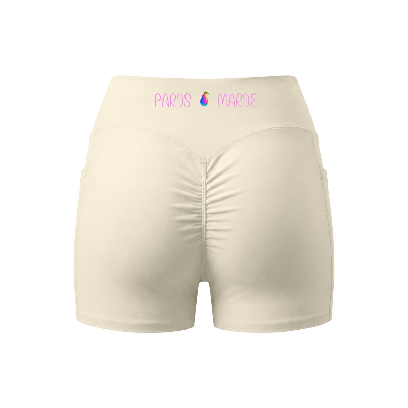 POLINE'S "PARIS MARIE" Collection Pocket Yoga Shorts - Image 2