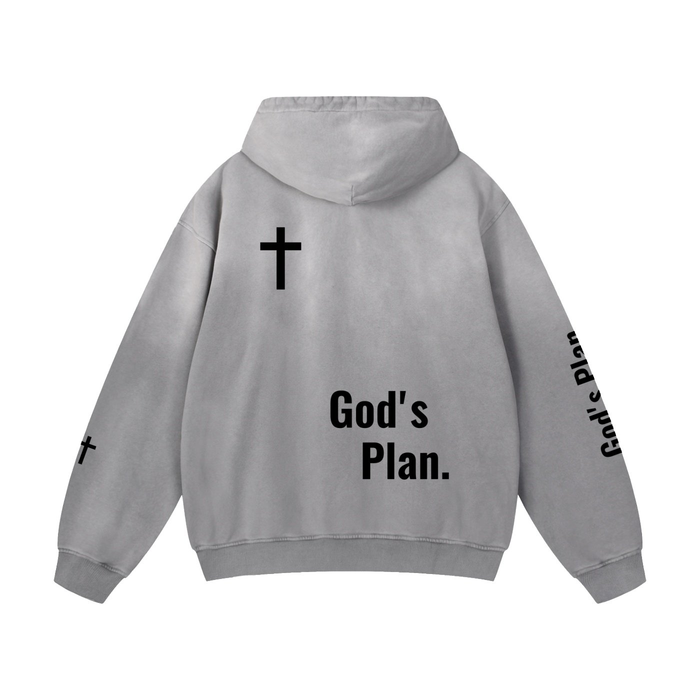 "God's Plan." Collection Heavyweight Sunfade Hoodie - Image 5