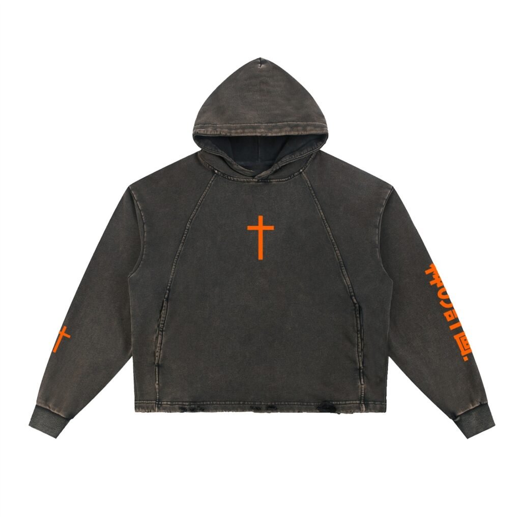 Japanese "God's Plan." Collection Vintage Hem Hoodie