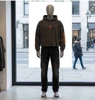 English "God's Plan." Collection Vintage Hem Hoodie
