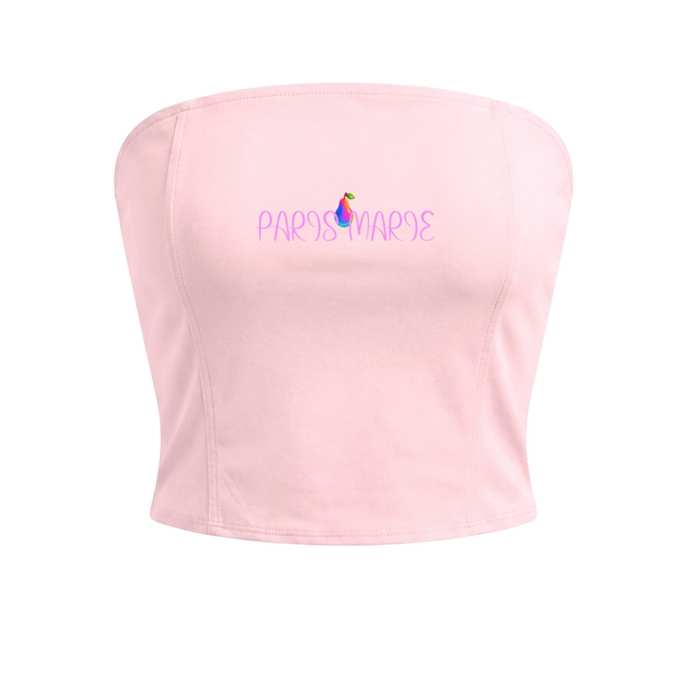 "Paris Marie" Collection Cropped Tube Top - Image 3
